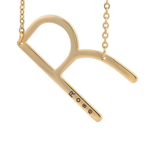 Initial Letter Pendant Necklace