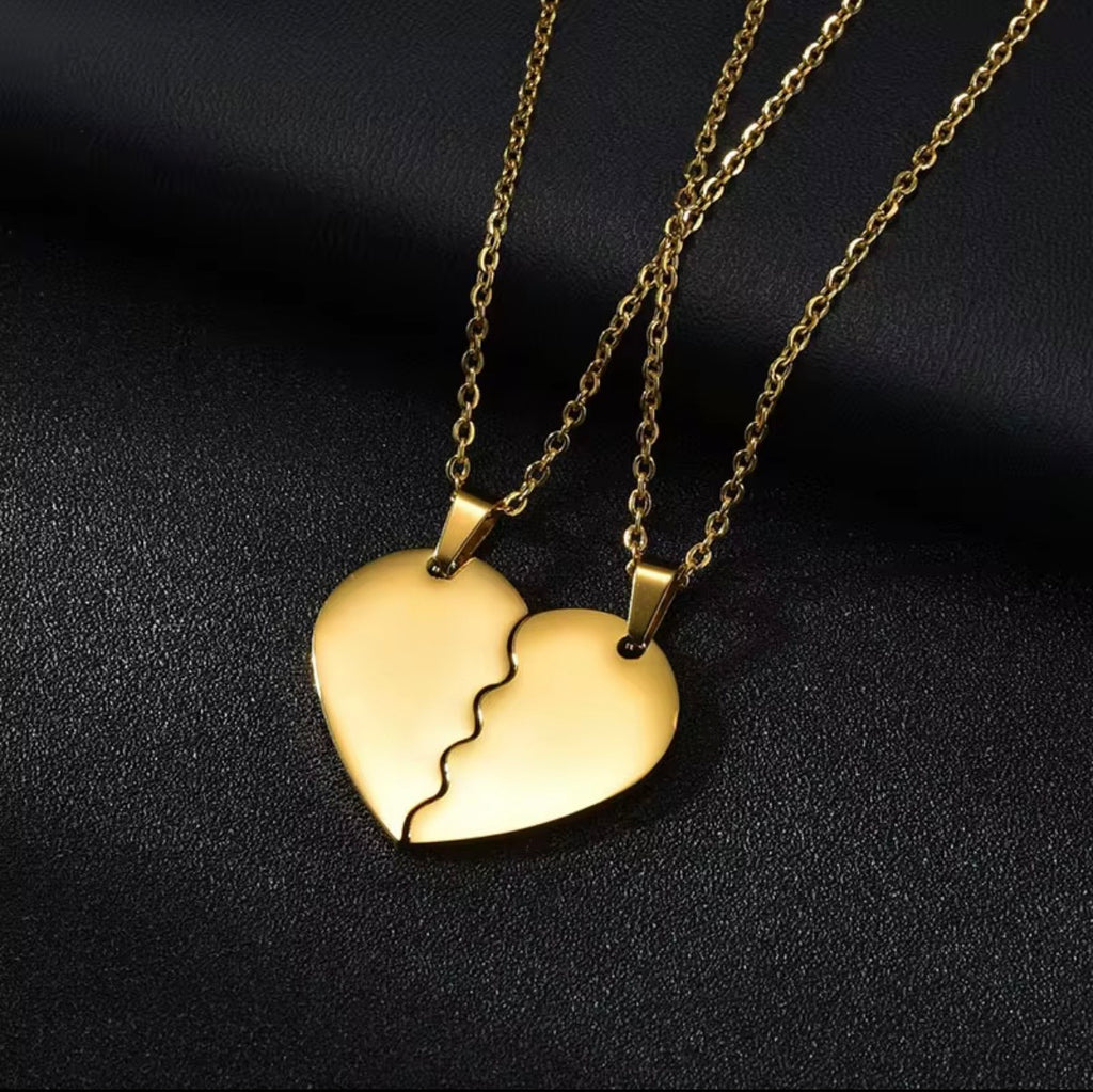 Gold & Silver Heart Necklace