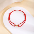 Gold Accent Couple Cord Bracelet