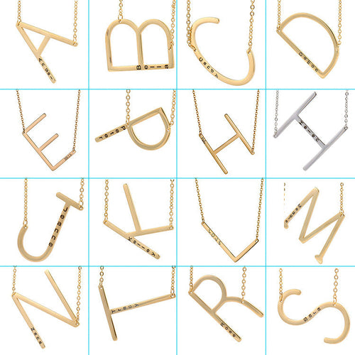 Initial Letter Pendant Necklace