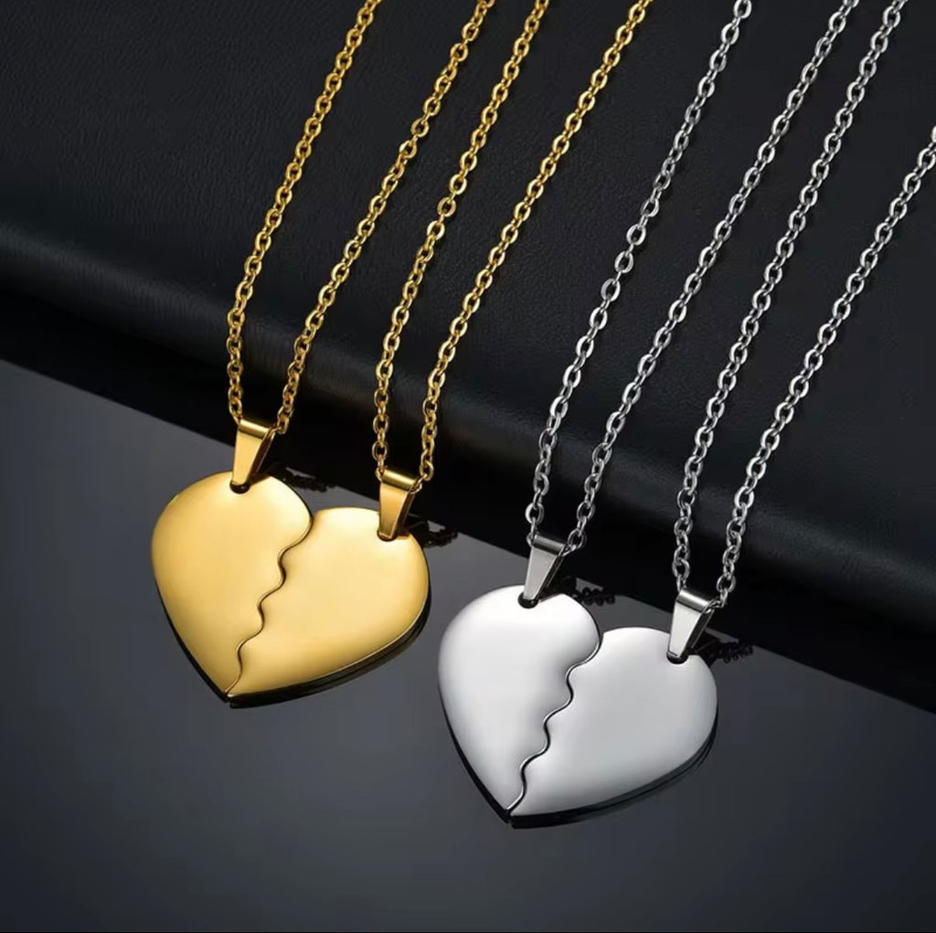 Gold & Silver Heart Necklace