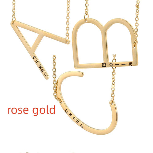 Initial Letter Pendant Necklace