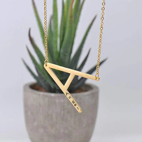 Initial Letter Pendant Necklace